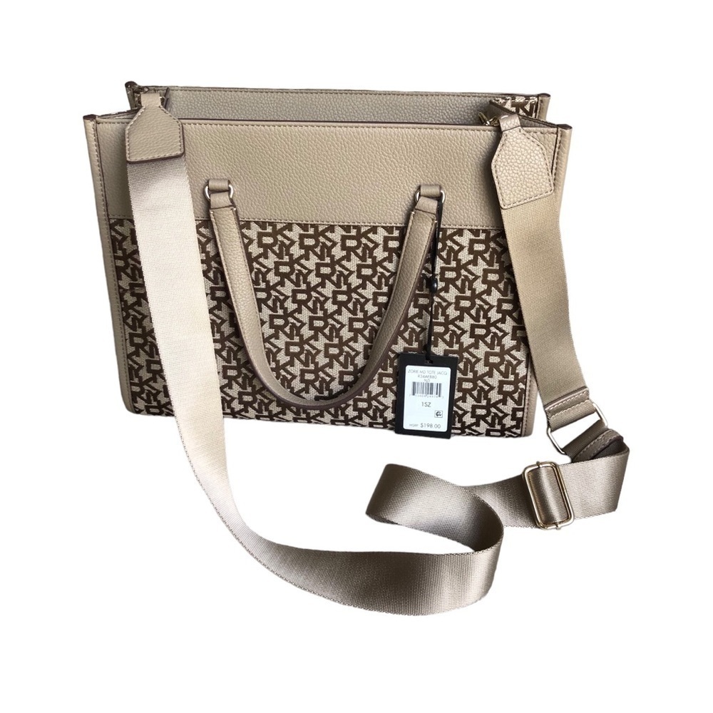 DKNY Zorie MD Jacquard LOGO Tote NWT